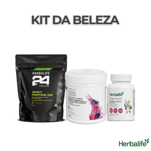 Kit da Beleza Herbalife com vários produtos