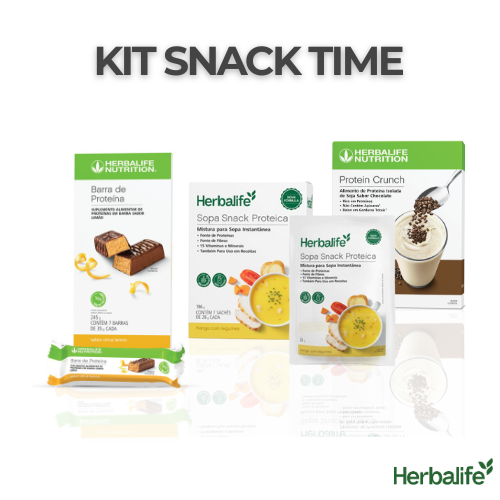 Kit Snack Time Herbalife com produtos para lanches