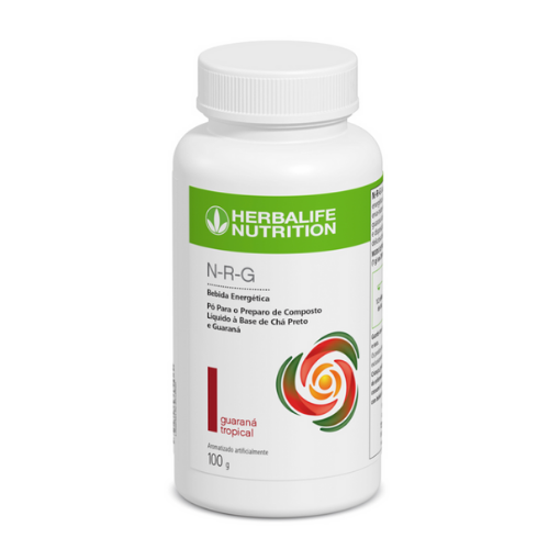 Pote de N-R-G Herbalife em pó sabor guaraná tropical 100 g